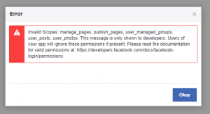 Facebook Login Error - Invalid Scopes: user_link - with standard Bubble  Plugin - Plugins - Bubble Forum